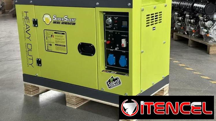 Generador eléctrico de diesel insonoro monofásico de 10 kW con transfer incluido