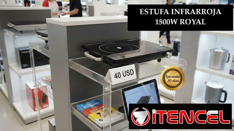 ESTUFA INFRARROJA 1500W ROYAL, ENTREGA DE FACTURA Y PROPIEDAD. VARIEDAD DE ELECTRODOMÉSTICOS, CELULARES, ETC