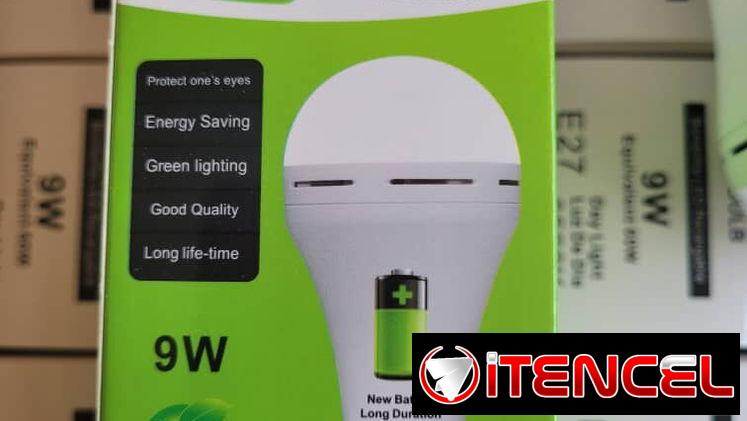 💡Bombillo Led Recargable. 9W. Luz Blanca. Marca Wealco