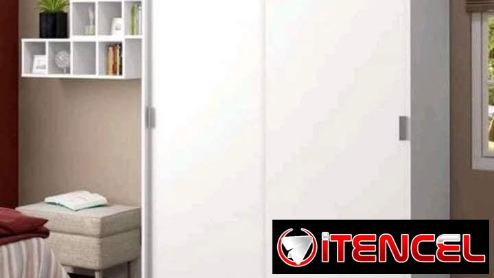 Closet blanco y carmelita sin espejo mensajería gratis