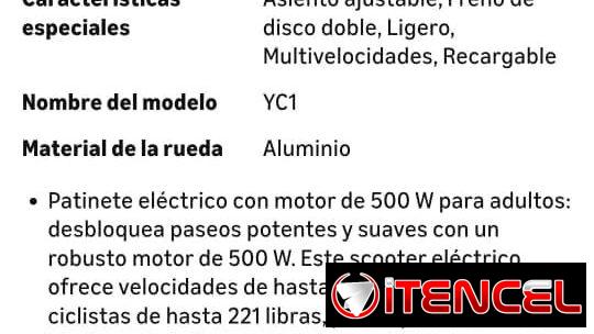 Patineta eléctrica (scooter)