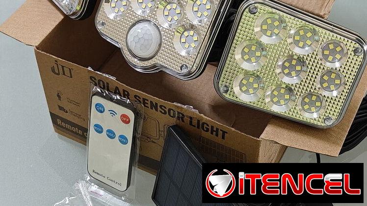 🌞 Lámpara LED de SEGURIDAD para exteriores con Sensor de movimiento y Solares