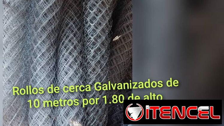Rollos de cerca galbnaizados de 10 m x 1.80 de alto y 2.5 de grosol mejor calidad del mercado