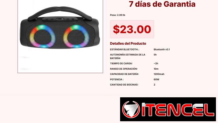 Bocina Bluetooth Booms Box 3 Mini con Rango de 10m Real por $23 VPT#-0043
