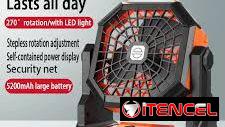 🌬️💡 VENTILADOR PORTÁTIL RECARGABLE CON LUZ LED La solución real para el calor, los apagones y los mosquitos 😓🦟