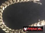 Manilla de plata con baño de oro