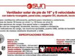 Ventilador recargable + panel solar