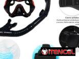 Máscara y Snorkel de bucear/ cristal templado anti empañó