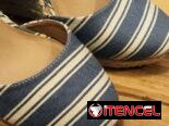 Plataformas de saco con estampado de rayas
