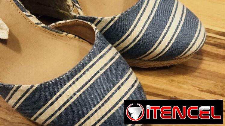 Plataformas de saco con estampado de rayas