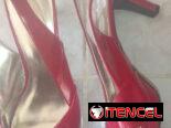 Zapato de tacón rojo