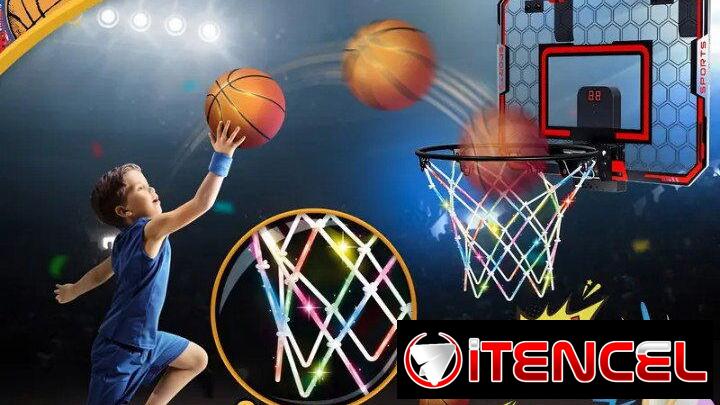 Mini aro de baloncesto LED con control remoto – Diversión deportiva en casa