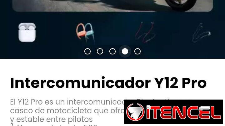 Intercomunicador Y12 Pro. Perfecto para mantenerte conectado, escuchar música o seguir el GPS