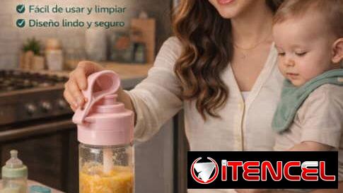 🥣 Papillas frescas en segundos para tu bebé 💕 Con esta batidora portátil preparas alimentos saludables donde quieras.