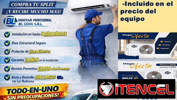 SPLIT (de 1 Tonelada)….Con Servicio Completo de Instalación…Tpte Incluido tlf 56579735 /(USD-MN-Eur-Zelle)
