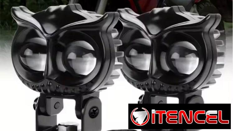 Pareja de neblineros de moto con forma de búho muy chulos tiran duro.