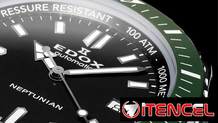 RELOJ DE LUJO SUIZO AUTOMATICO MARCA EDOX NEPTUNIAN (80120-3VM-NIN) CRISTAL ZAFIRO , 44MM EN ACERO INOXIDABLE  58049738