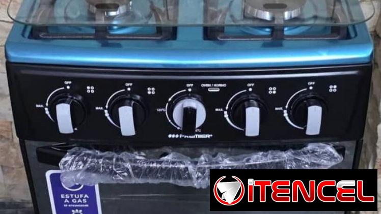 Cocina de Gas Premier con Horno, Magneto y Tapa de Cristal (Na)