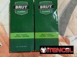 colonia y desodorante BRUT, esponja de baño y lima