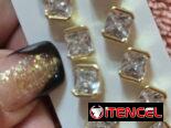 Aretes de oro laminado de 18k