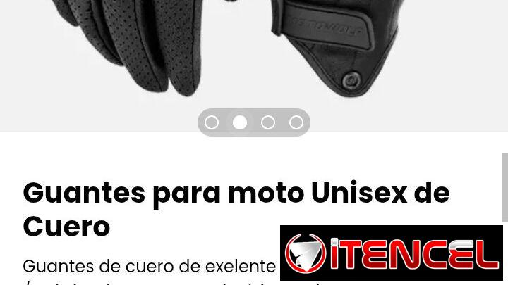Guantes para moto Unisex de Cuero sintético. Nuevos