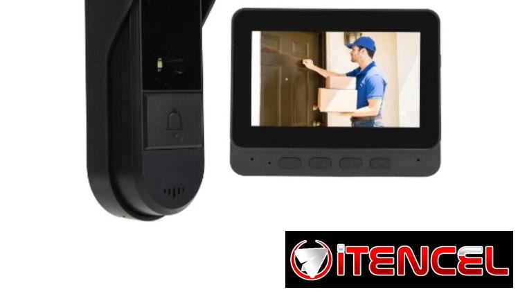Sensor de movimiento y timbre inteligente con pantalla