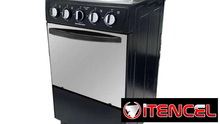 Fogón de gas de 4 quemadores con horno