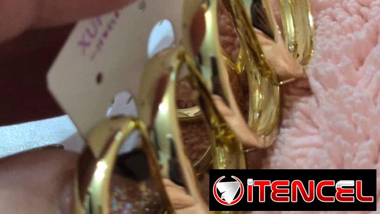 Argollas de oro laminado de 18k