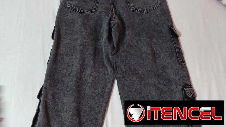 Pantalon de mezclilla ancho de hombre