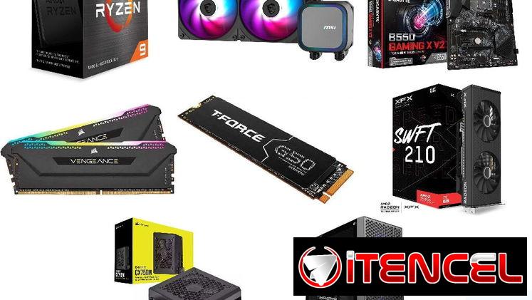 🛡️ Torre Pro 🛡️ Ryzen 9 5900X🔹XFX RX 7700XT 12G🔹32GB Corsair Vengeance🔹SSD M.2🔹Corsair 750W 📦0km