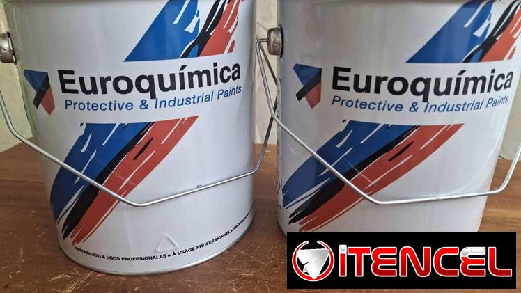 🌈PINTURA Esmalte Sintético   EUROQUÍMICA 4LTS  ⭐ROJO BERMELLON ⭐NEGRO
