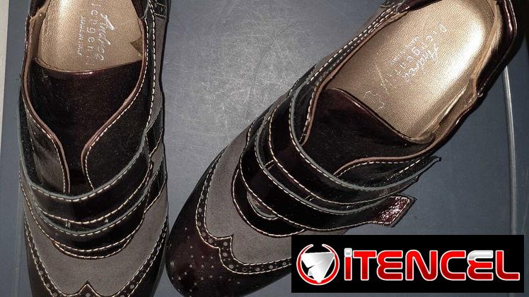 Zapatos plataformas color vino Oxford
