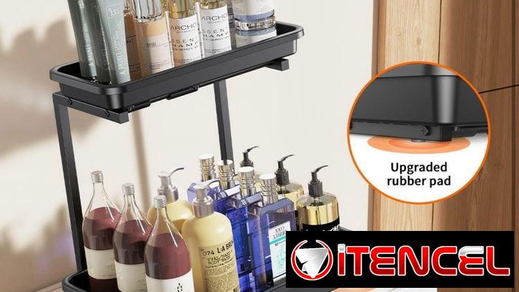 Organizador y almacenamiento de fregadero,  baño, 2 niveles