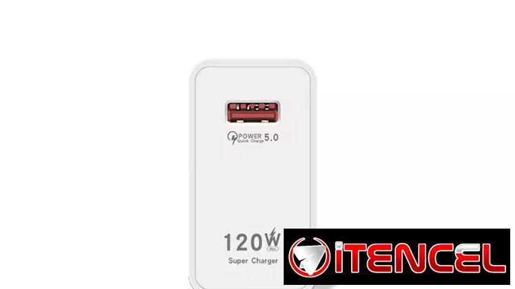 Cargador 120 watts para móviles de gama alta (Cable y Caja)