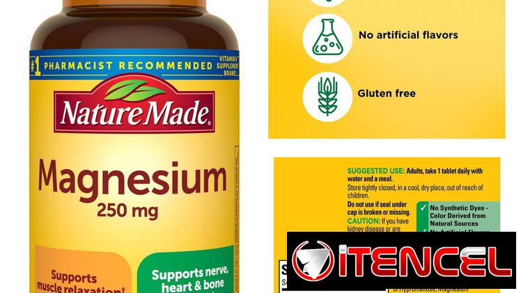 Tabletas de magnesio 250mg 100 tab pomos sellados