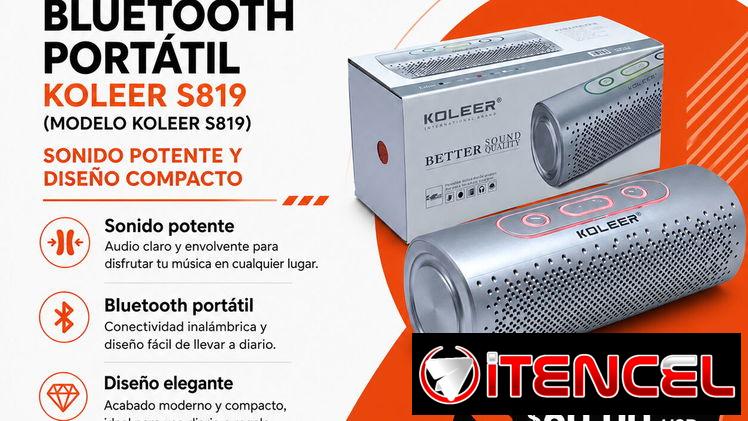 Altavoz Bluetooth Portátil KOLEER S819 | Bocina Compacta con Sonido Potente en La Habanam