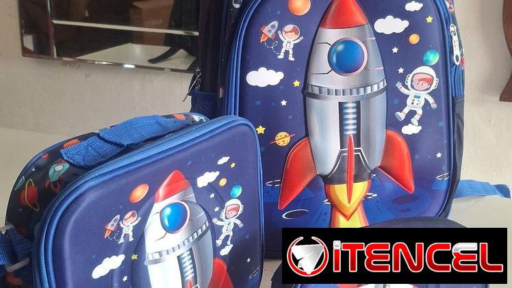 Mochilas de niños con lunchera y cartuchera