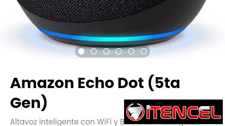 Altavoz inteligente con WiFi y Bluetooth e integrado con Alexa. Amazon Echo Dot (5ta Gen)