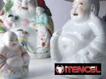Juego de 3 Budas de porcelana china
