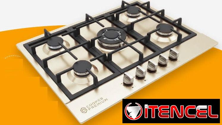 Cocina de Gas Cooper Premium 5 Quemadores Empotrada con magneto acero Inoxidable $170 USD transporte incluido Garantía