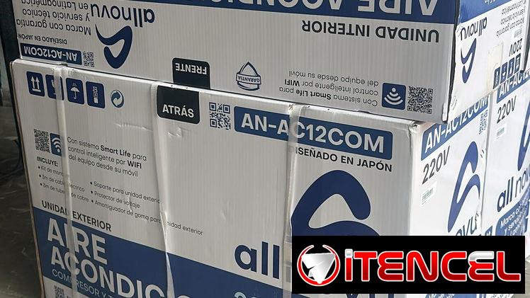 AIRE ACONDICIONADO TIPO SPLIT ALL NOVU 1 TONELADA,CON SOPORTE DE PARED Y REGULADOR DE VOLTAJE