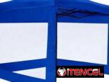 Carpas azules de 3*3m, son impermeables con paredes transparentes solo disponibles en color Azul