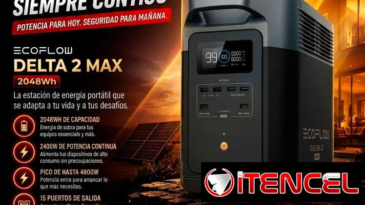 💡TENEMOS 💡 ECOFLOW DELTA 2 MAX 4800/2400W CON 2048WH BATERÍA. 6 MESES GARANTÍA FACTURA. TL 54833699