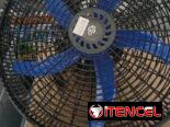 Ventiladores, televisor y bocina