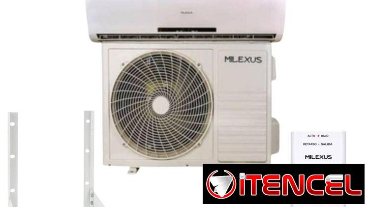Split Milexus de 2ton + Soporte para Compresor + Protector de voltaje