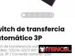 Switch de transfercia automático 3P. Modelo: TOQ7e-125/3 WiFi (App eWelink)