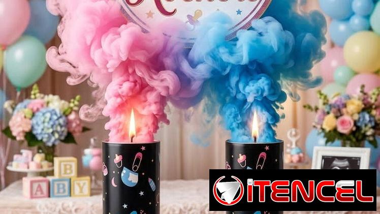 Revelacion de sexo del bebé, bengalas de humo