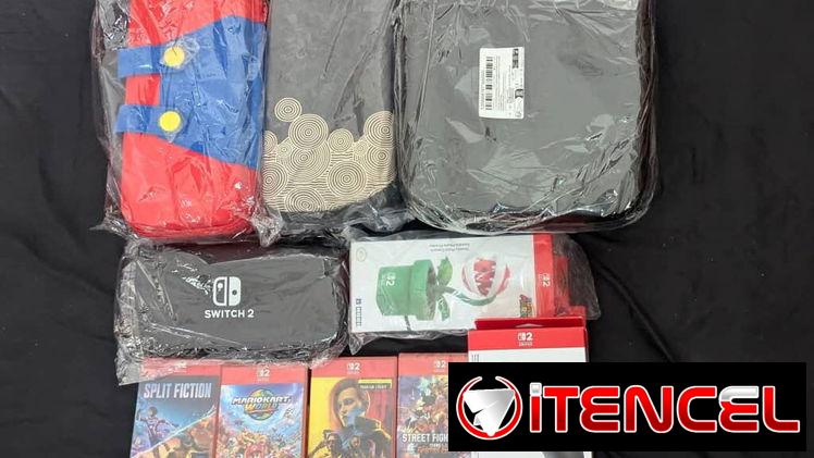 Mando pro Nintendo switch 2 $90usd  -Estuche de Mario y Zelda cabe dock $30  -Estuche grande de Nintendo switch 2 todo