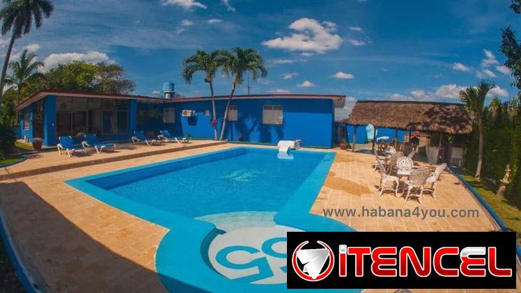 Casa con piscina con recirculación y ranchón en reparto Siboney,en renta ,  Playa,Habana +53 52 46 36 51 🐬🐬,  M