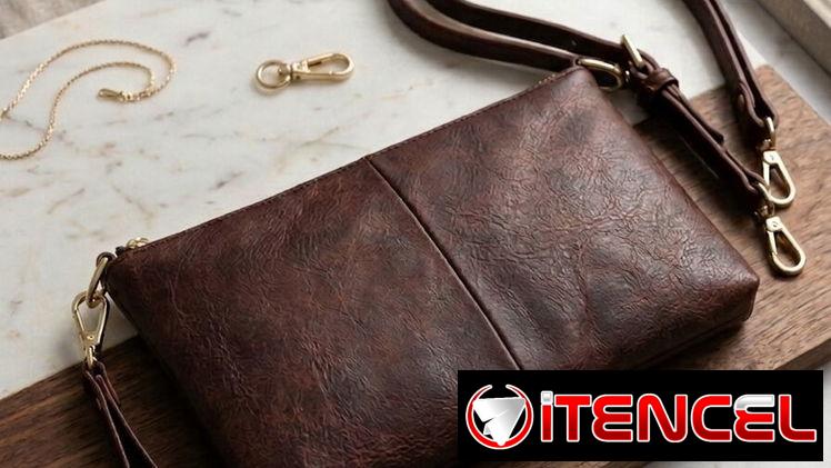 Bolso de Piel en Café Oscuro – Diseño Clásico y Versátil 18usd